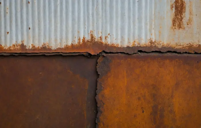 Rust on Metal Panel Texture Background image